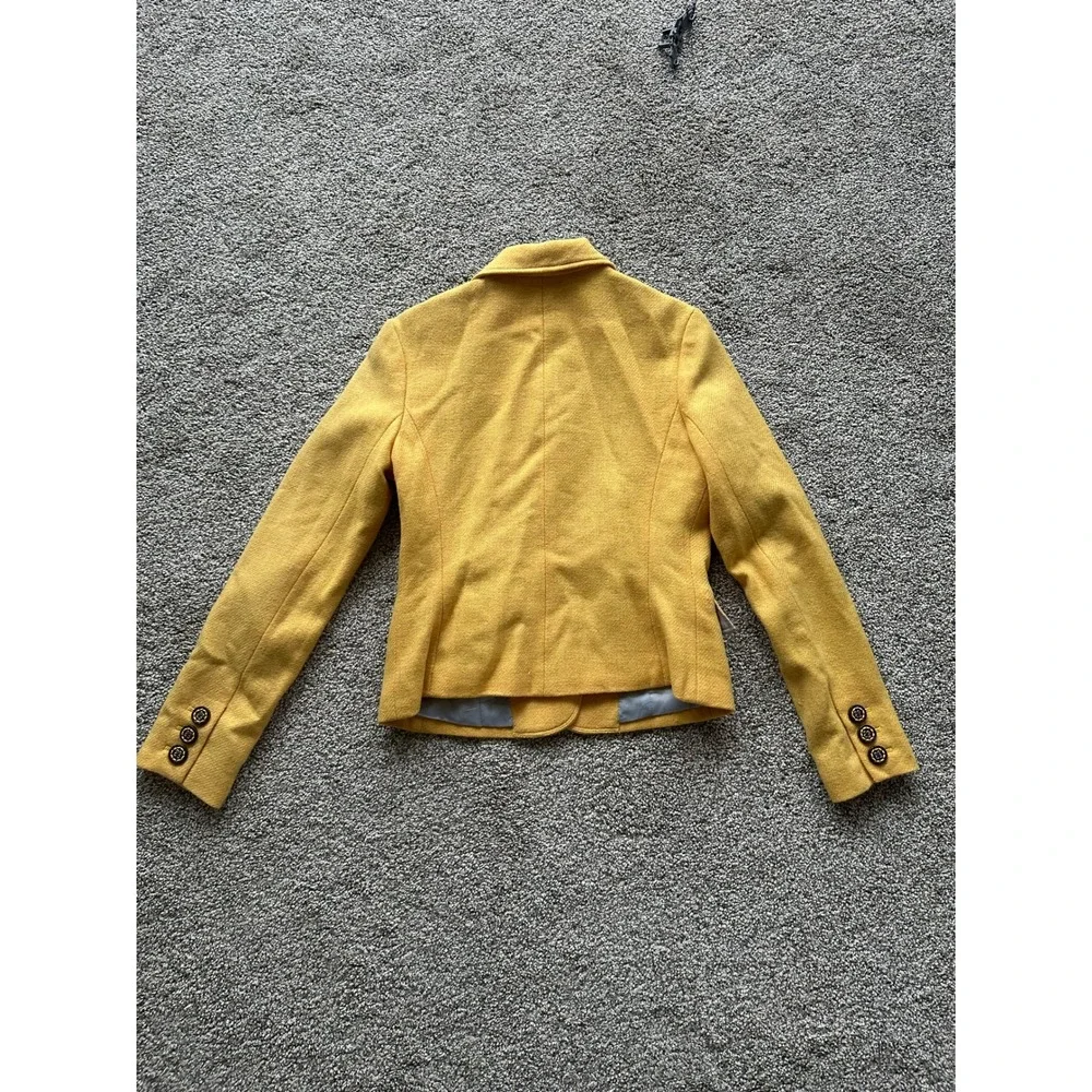 Paul & Joe for Target Girls Mustard Yellow 100% Shetland Wool Blazer Jacket M